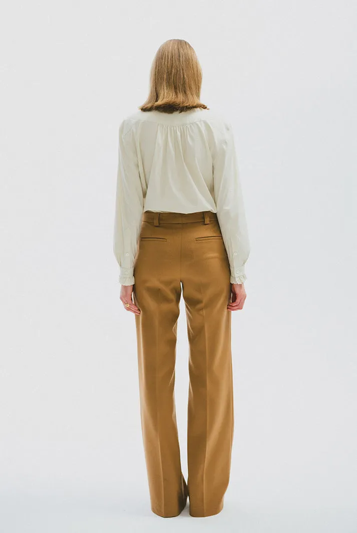 Tailored High Waisted Pants l Camel