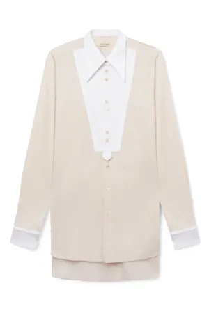 Wales Bonner River Shirt (Ivory/Tan/White)