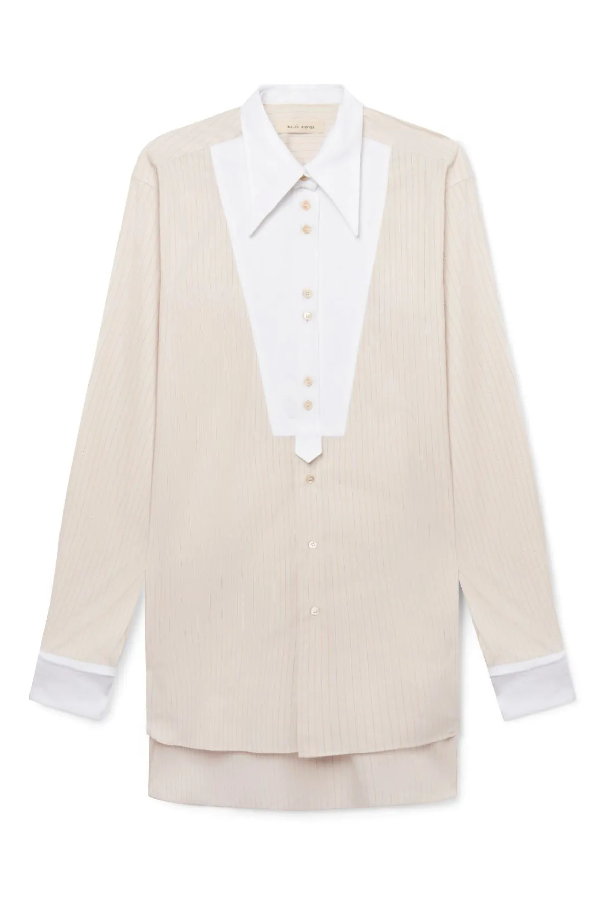 Wales Bonner River Shirt (Ivory/Tan/White)