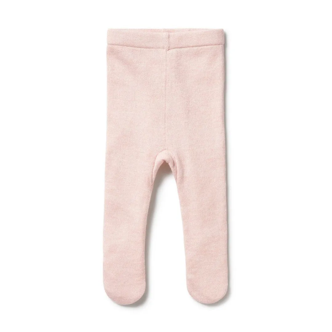 Wilson & Frenchy Pink Knitted Legging With Feet
